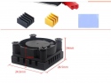 Behuizing / Case Raspberry Pi 4B + Fan Aluminium Silver 